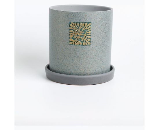 Горшок ООО КОМПОЗИТ Идея зеленый цилиндр №2. КБ-Ц2-253-01 