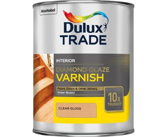 Однокомпонентный лак на водной основе DIAMOND GLAZE DULUX суперпрочность, глянцевый 1 л 5083002 
