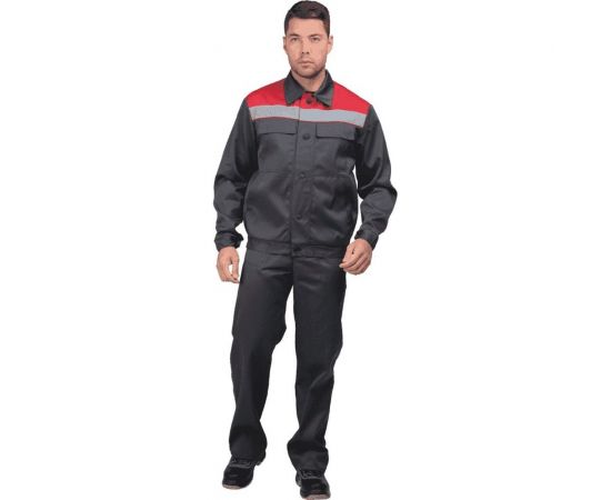 Костюм ГК Спецобъединение МАСТЕР ПРОФИ серый/красный, р.96-100, рост 182-188 Кос 040/ 96/182 