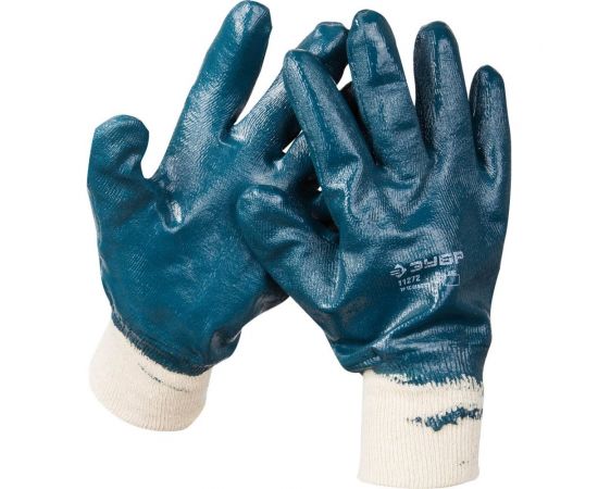 Перчатки "МАСТЕР" рабочие с манжетой с нитриловым покрытием (р. XL 10) Зубр 11272-XL 