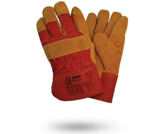 Утепленные перчатки Armprotect мутон, спилковые, комбинированные львы, р11 SK410 4631161388674 