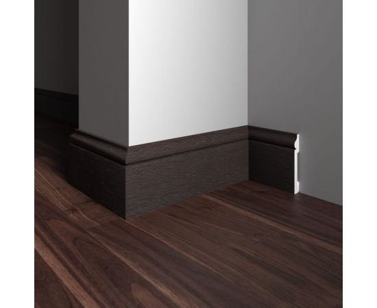 Напольный плинтус Decor-Dizayn ударопрочный, влагостойкий, венге 79х13х2400 мм 005-93SH – изображение 3