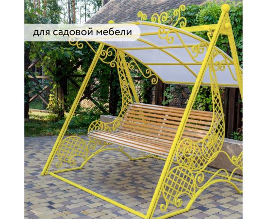 Быстросохнущая грунт-эмаль по металлу Elcon (3 в 1 по ржавчине; матовая; желтая; 0,4 кг) 00-00462641 – изображение 3