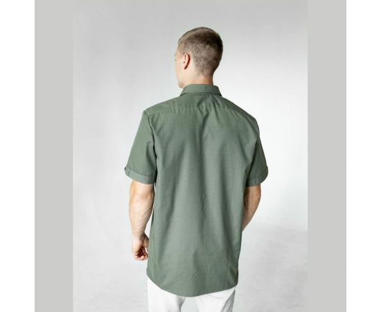 Мужская рубашка с коротким рукавом Текстиль М Меркури, серый SH_GREYM/43 – изображение 4