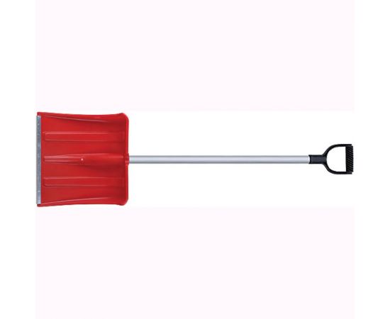 Пластиковая лопата для уборки снега с алюминиевым черенком КУРС 380х365х1340 мм 68116 