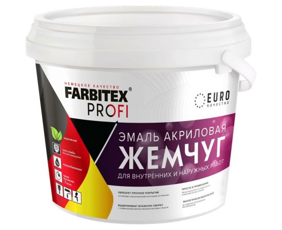 Акриловая эмаль Farbitex (жемчуг; 0.9 л) 4300009496 