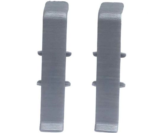 Соединитель для плинтуса DECONIKA (70 мм, 186 Алюминий, 2 шт.) Д-П70-С-Ф2 186 АЛМ 