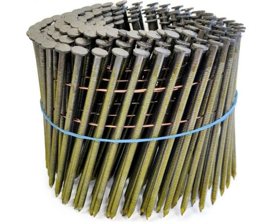 Барабанные гвозди Finka 3.1x90 BK Ring ершеные, 1600 шт. FN3190BKR 