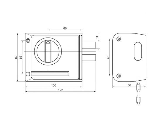 Накладной замок BORDER 86700-ЗНД-1А-К П/А 2126 – изображение 2