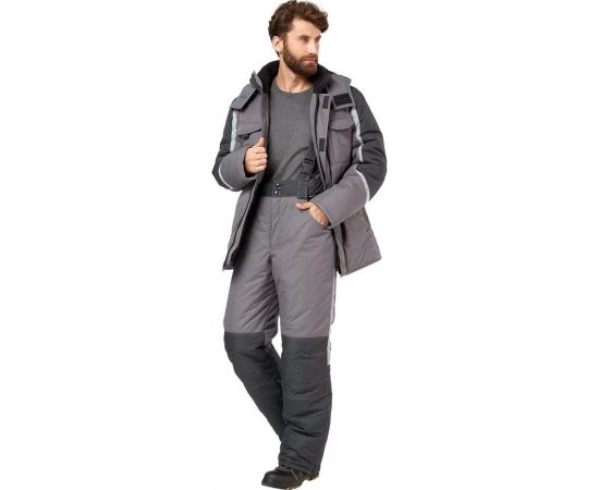 Костюм Эксперт Спецодежда Финикс, серый/темно-серый, зимний, р. 48-50, рост 182-188 6446000031646 – изображение 5