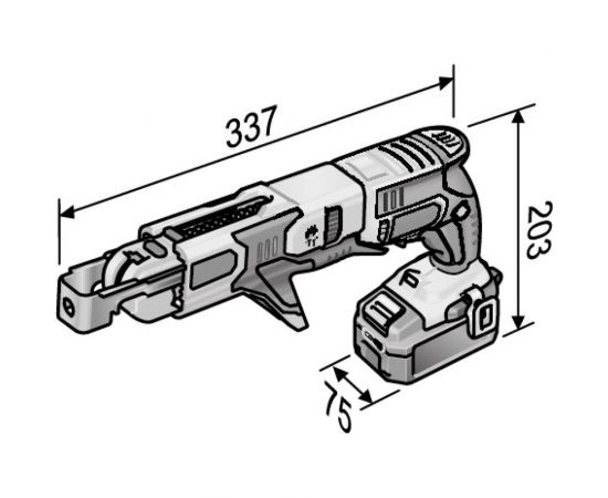 Аккумуляторный шуруповерт для гипсокартона FLEX DW 45 18.0-EC M/2.5 Set 466824 – изображение 10