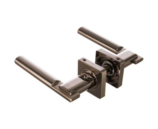 Дверная ручка на квадратной розетке Лоренцо РЕНЦ DH 59-02 SN/NP 