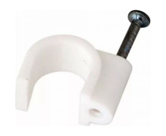 Круглый крепеж кабеля REXANT 14 мм, белый 50шт 07-4014 