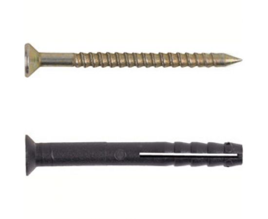 Дюбель с шурупом ВИРТУОЗ 6х40, потайной бортик, 150 шт. 600-05366 