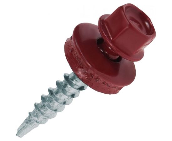 Кровельные саморезы ВИРТУОЗ 5,5х51 мм, RAL 3005, красное вино, 100 шт. 600-24145 