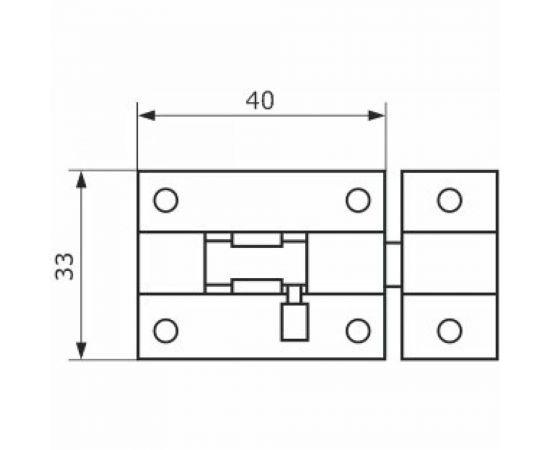 Шпингалет Домарт ШП-40 медь антик 170020 – изображение 2