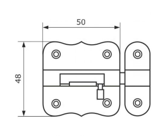 Шпингалет Домарт ШФ-50 медь антик 170114 – изображение 2
