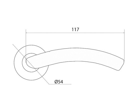 Раздельная ручка Trodos AL-106 CP хром 204307 – изображение 3