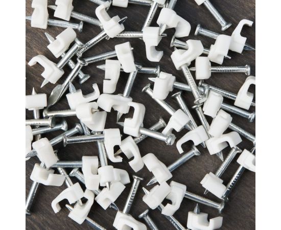 Плоский крепеж кабеля REXANT 4x2 мм, белый 50 шт 07-4204 – изображение 3