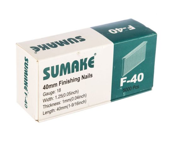 Гвозди (40 мм) 5000 шт. для гвоздезабивателя F18/50 Sumake F-40 – изображение 3