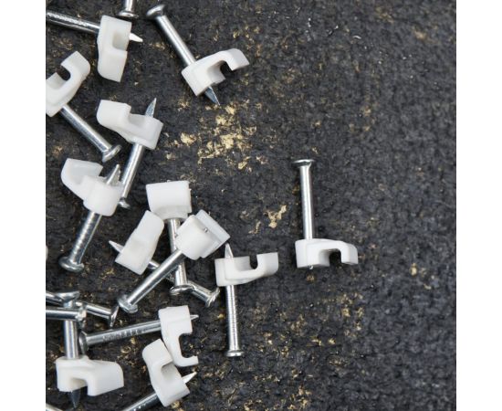 Плоский крепеж кабеля REXANT 4x2 мм, белый 50 шт 07-4204 – изображение 4