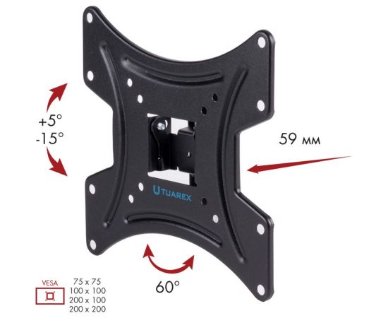 Кронштейн для LED/LCD телевизоров TUAREX ALTA-202 black 40315 – изображение 5