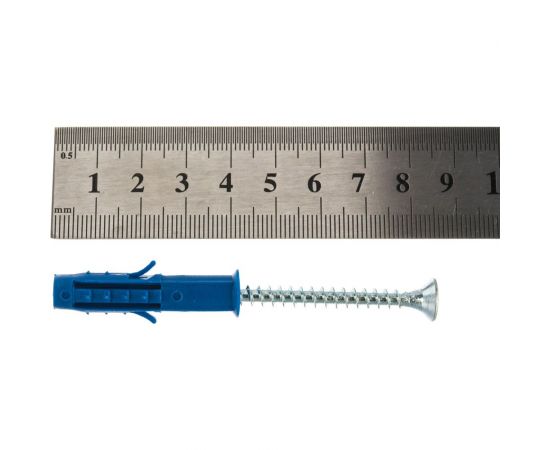 Саморез ШУц Tech-Krep 5,0х60 потайная головка + дюбель 8х40 20 шт - пакет 112564 – изображение 6