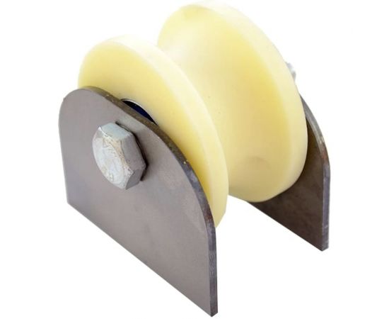 Ролик Rolik-Opt капролон, d.70 мм, под трубу d.3/4"", на пластинах К2708 