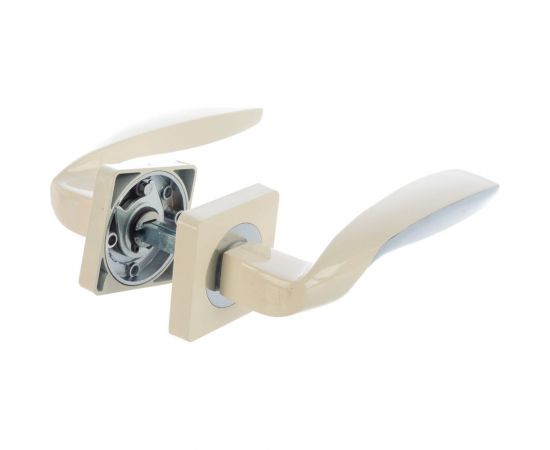 Дверная ручка RENZ Анцио, бел/хр.блест КВ INDH 433-02 W/CP – изображение 2