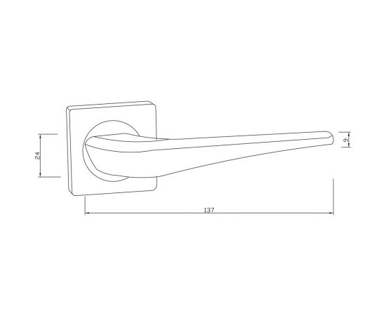 Дверная ручка RENZ Фиоре супер белый/хром блестящий КВ, 2 шт. INDH 425-02 SW/CP – изображение 2