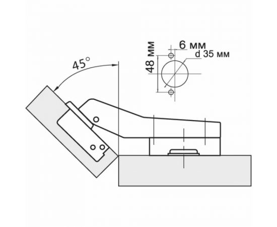 Кухонная мебельная петля с доводчиком STARFIX 90 угловая SMF-10295 – изображение 2
