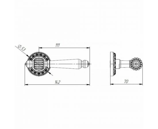 Раздельная ручка PUNTO MADRID MT CP-8 хром 39565 – изображение 2