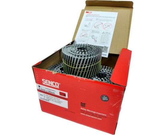 Барабанные гвозди Senco 2.3x60 Ring HDG, ершеные, горячий цинк, 2400 шт. EL24ASBHR – изображение 4