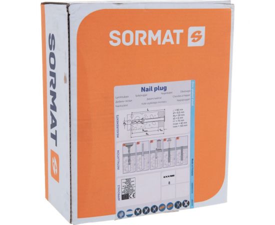 Дюбель-гвоздь SORMAT LYT LK SP 8/60, оцинкованный 9640075684 – изображение 4
