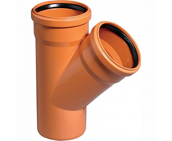 Двухраструбный тройник для наружной канализации Ostendorf 45 градусов 160 222300 