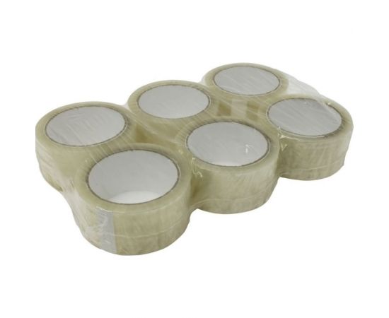 Клейкая лента ВОЛГА ПОЛИМЕР 48 мм, 66 м, 43 мкм, 6 шт. 509000149 