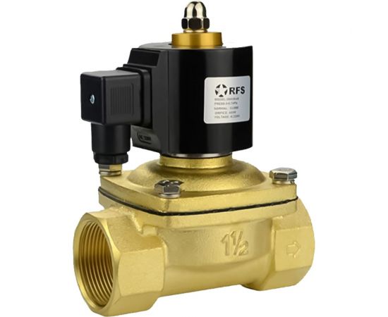 Электромагнитный клапан DN.ru VS2W-100E-NC Ду15 Ру10 латунь резьба 1/2 НЗ EPDM 220B D130-01248 