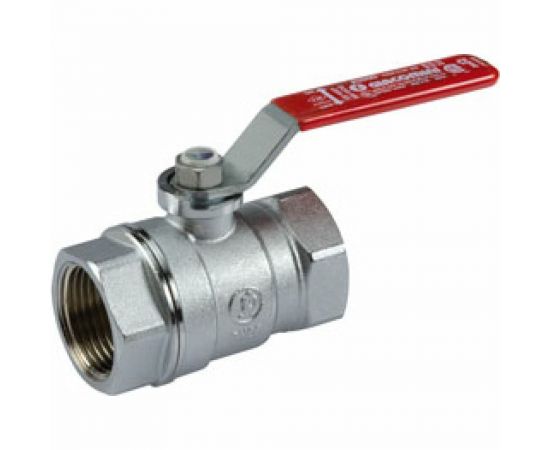 Шаровой кран Giacomini R250D, 3/4, ВВ, ручка-рычаг красный, хромированный R250X004 