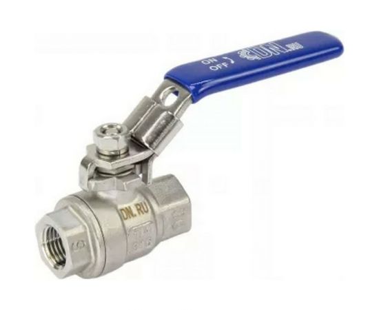 Шаровый кран DN.ruполнопроходной КШМП.316.230-h Ду32 Ру64 SS316 резьбовой с рукояткой D160-05344 