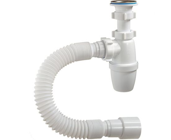 Бутылочный сифон ORIO 1 1/4 40, малый корпус, с гибкой трубой 40-40/50 А-3202 