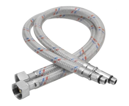 Гибкая подводка для смесителей ELKA оплетка нейлон, пвх покрытие, 1/2"" х м10x80см, пара ИС.101139 