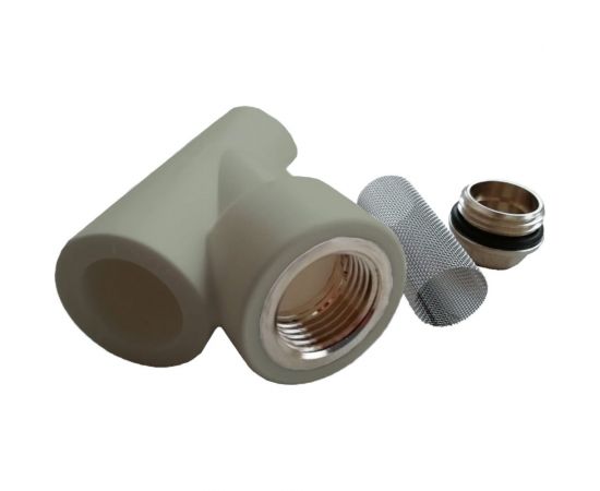 Сетчатый фильтр ПОЛИТЭК внутр./наруж. 20x1/2 PPRC (СЕРЫЕ) 9100312012с – изображение 2