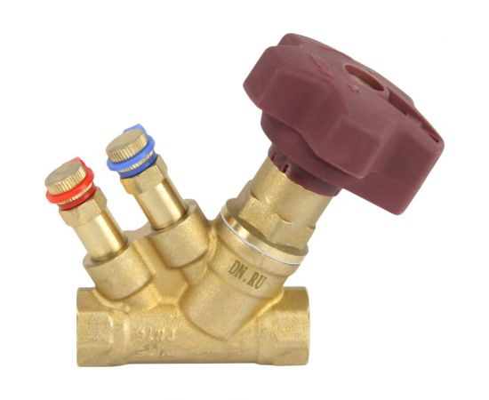 Балансировочный латунный клапан DN.ru КБЛР-015-16 усиленный Ду15 Ру16, L=77 мм, муфтовый D080-00500 – изображение 2