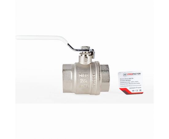 Шаровой кран PROFACTOR PF STANDARD ручка рычаг в/в 1 1/4 PF FBV 312 – изображение 2