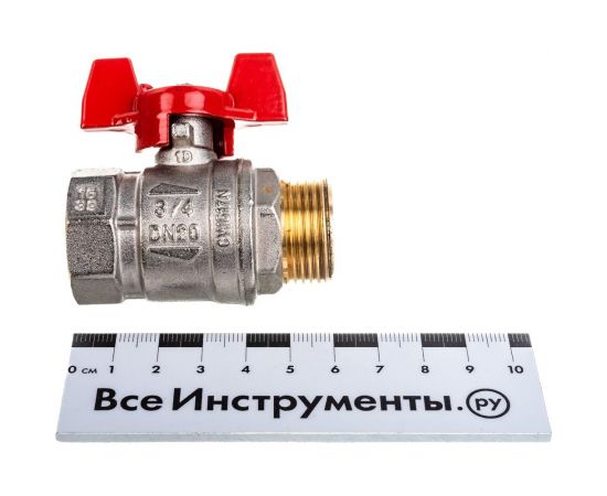 Шаровой кран RuB, 3/4"" DN20 PN30, ВР-НР, серия VENEZIA (S.50), бабочка S50E26 – изображение 3