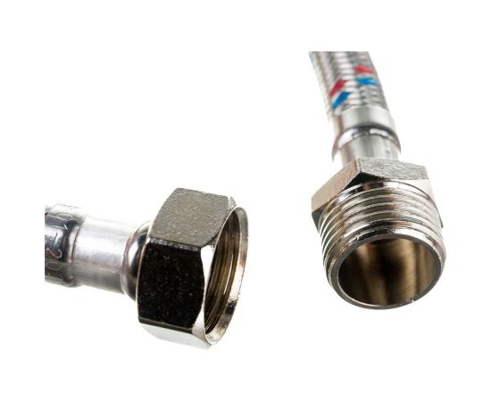 Подводка гибкая для воды ELKA с оплеткой из нержавеющей стали 1/2" х 60 см в/н ИС.100925 – изображение 3