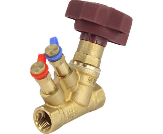 Балансировочный латунный клапан DN.ru КБЛР-015-16 усиленный Ду15 Ру16, L=77 мм, муфтовый D080-00500 – изображение 3