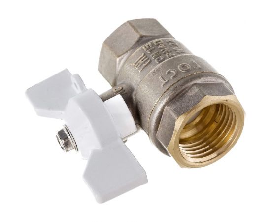 Шаровой кран LD PRIDE 1/2 вн/вн бабочка, белая 544493 – изображение 4