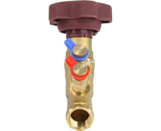 Балансировочный латунный клапан DN.ru КБЛР-015-16 усиленный Ду15 Ру16, L=77 мм, муфтовый D080-00500 – изображение 4