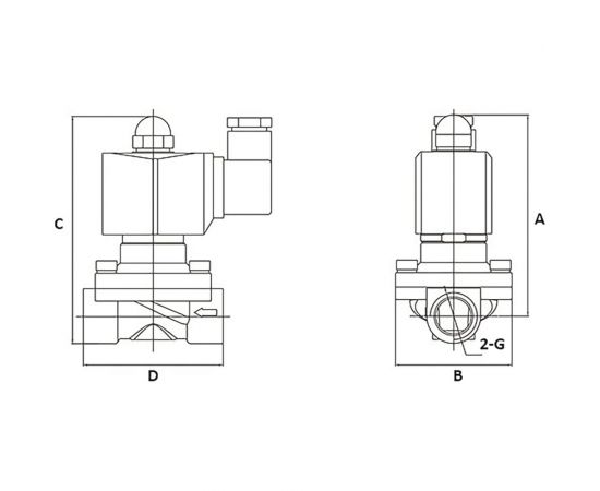 Электромагнитный клапан DN.ru VS2W-100E-NC Ду15 Ру10 латунь резьба 1/2 НЗ EPDM 220B D130-01248 – изображение 9